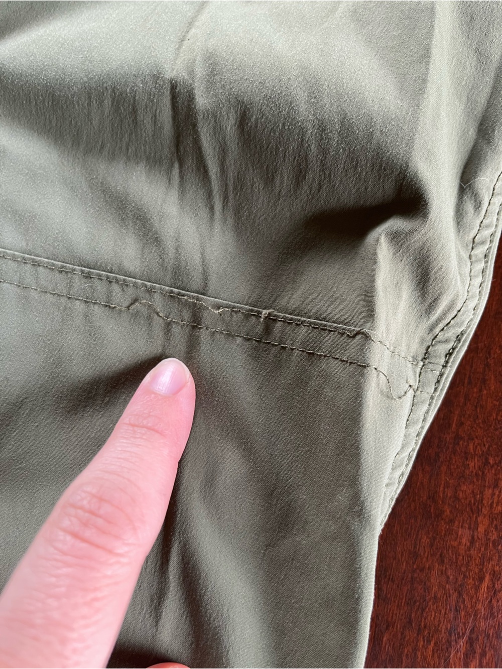REI Nylon & Spandex Army Green Lightweight Hiking Camping Pants Size 14 - Picture 8 of 15